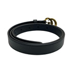 Gucci Belt 80 32 Black Gold Faux Pearl Leather — view 2