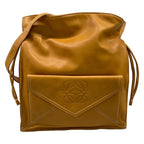 Loewe Shoulder Bag Brown Drawstring Leather