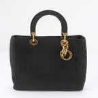 Dior Cannage Lady Tote Bag Hand Shoulder Black