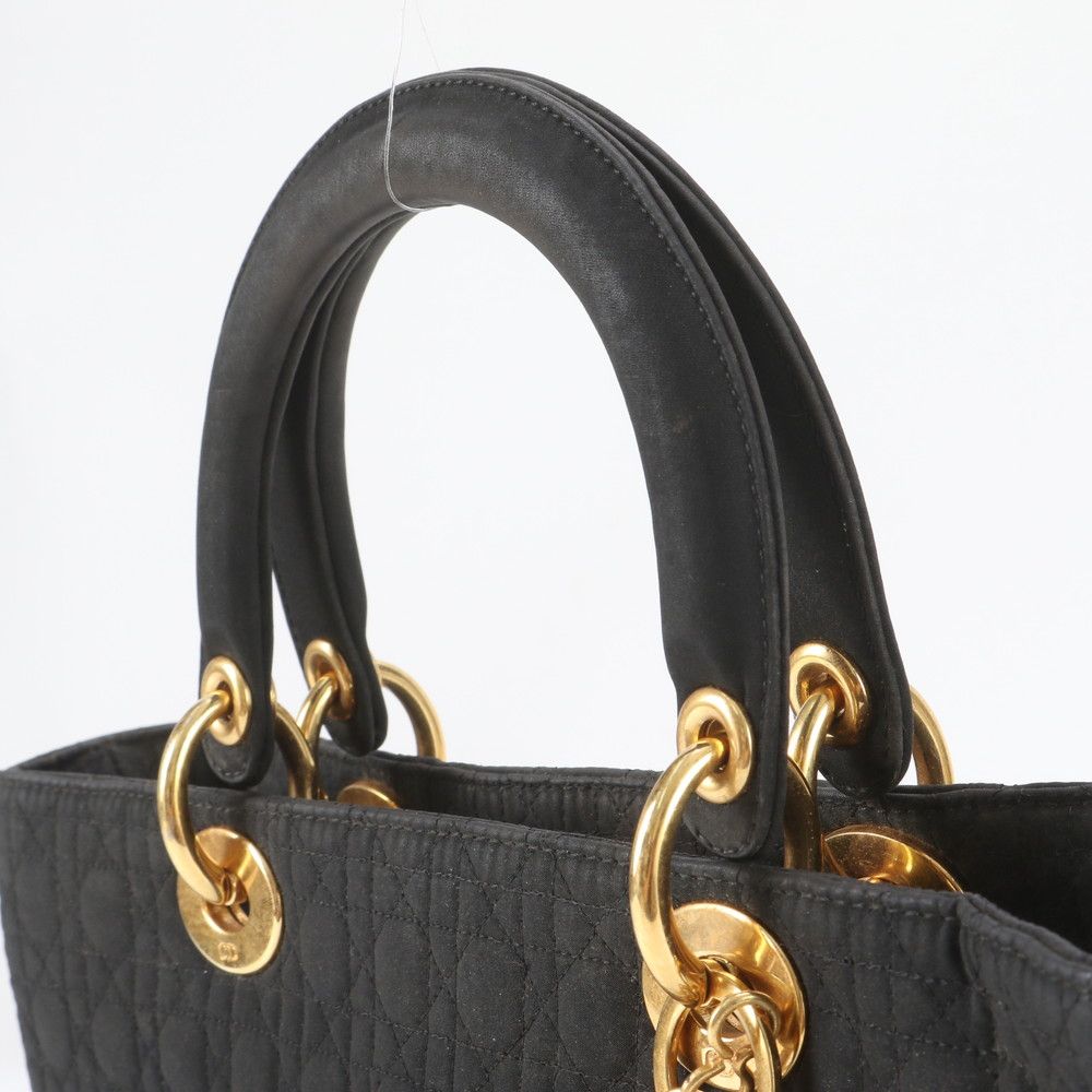 Dior Cannage Lady Tote Bag Hand Shoulder Black — view 2