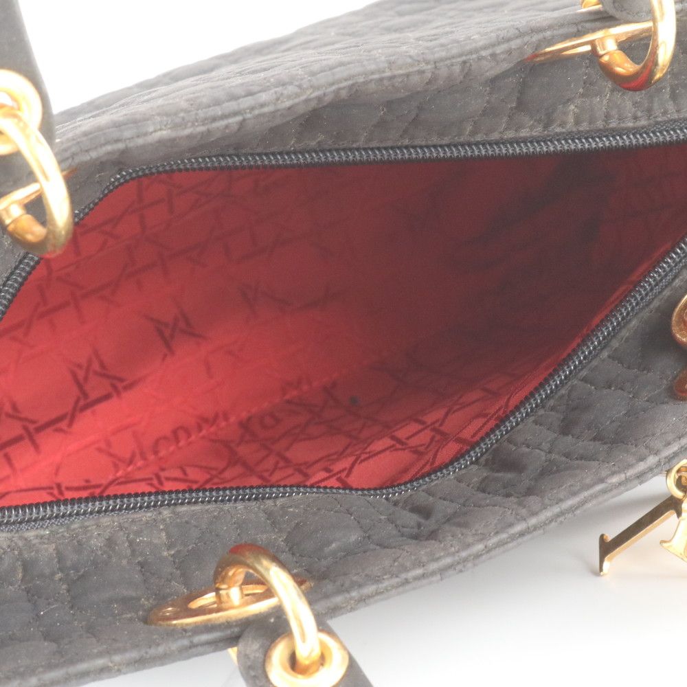 Dior Cannage Lady Tote Bag Hand Shoulder Black — view 7