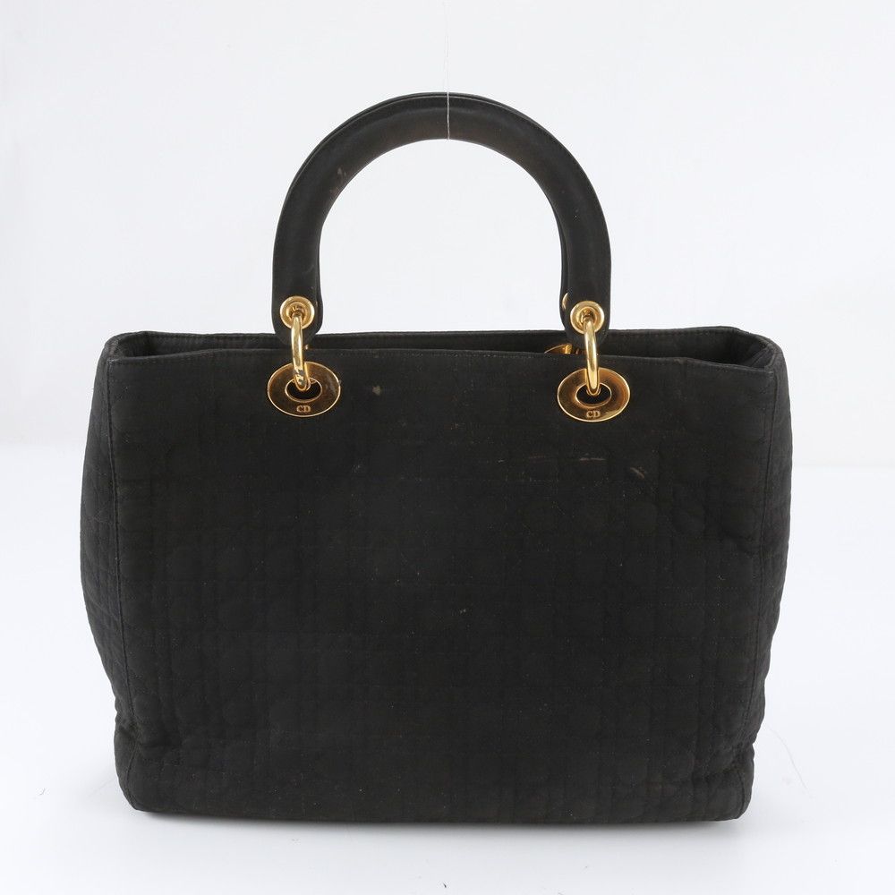 Dior Cannage Lady Tote Bag Hand Shoulder Black — view 3