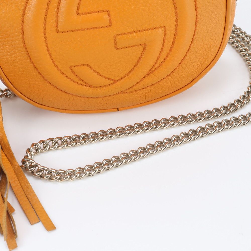 Gucci Soho Interlocking G Tassel Chain Leather Shoulder Bag — view 2