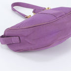 Fendi Chain Leather Canvas Shoulder Bag — view 5