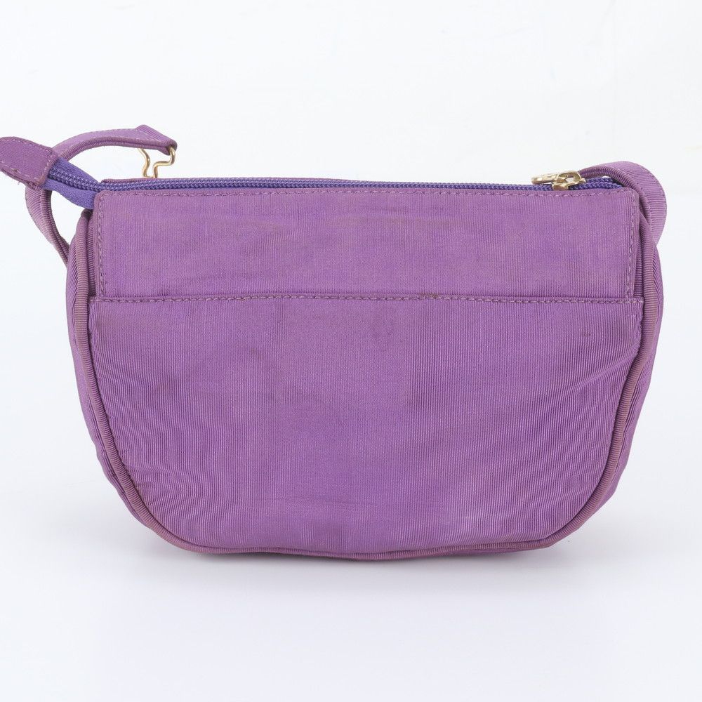 Fendi Chain Leather Canvas Shoulder Bag — view 3