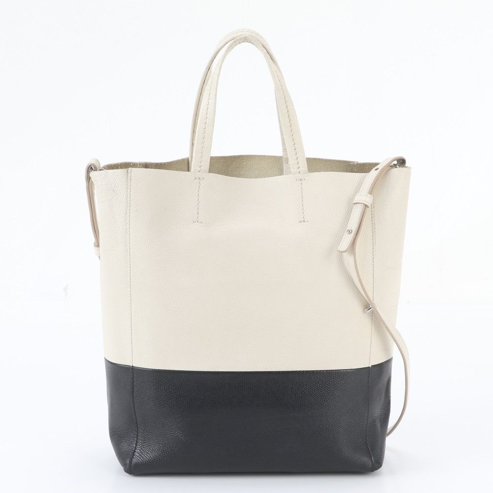 Celine Vertical Cabas Leather 2-Way Shoulder Bag Crossbody Hand — view 4
