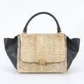 Celine Trapeze Medium Python Leather Handbag
