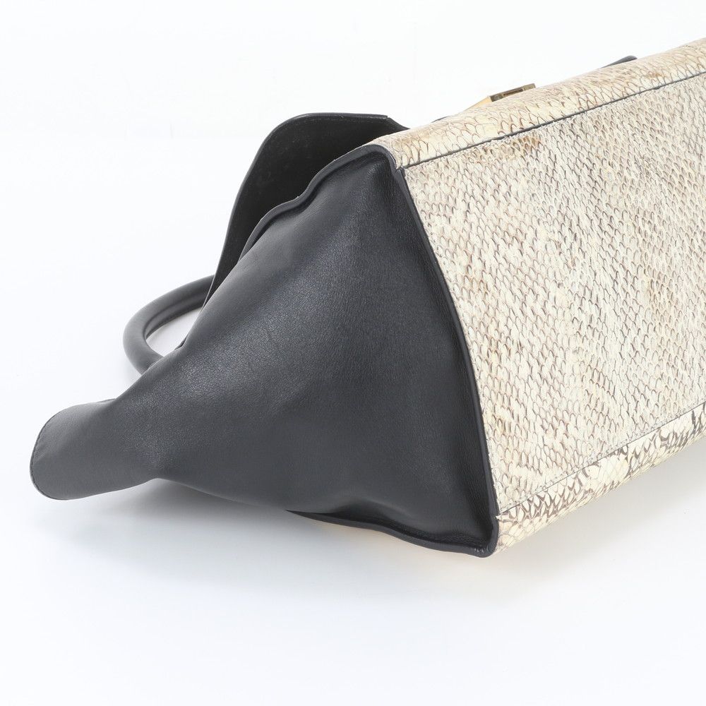 Celine Trapeze Medium Python Leather Handbag — view 5