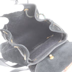Gucci Vintage Bamboo Leather Backpack Shoulder Bag Black — view 7