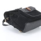 Gucci Vintage Bamboo Leather Backpack Shoulder Bag Black — view 5