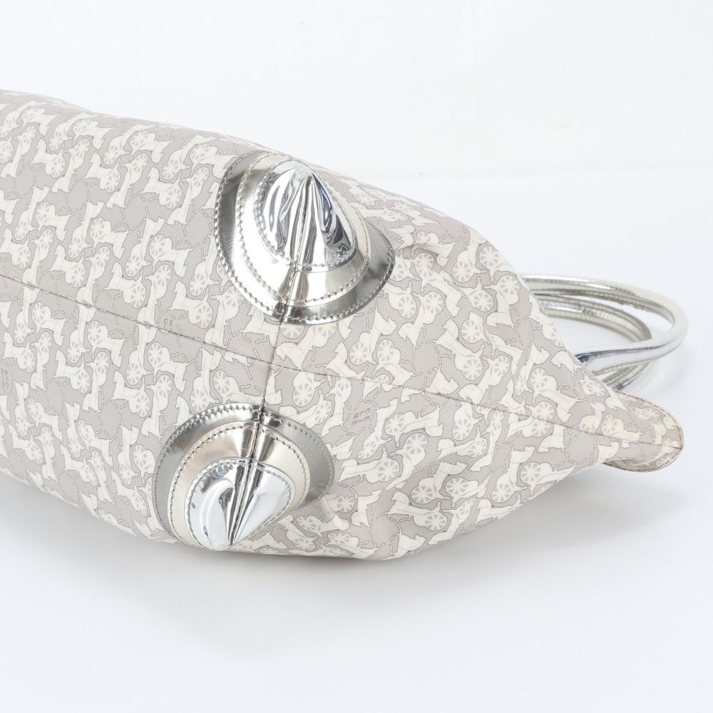 Celine Carriage Pattern Leather Tote Bag Shoulder — view 4