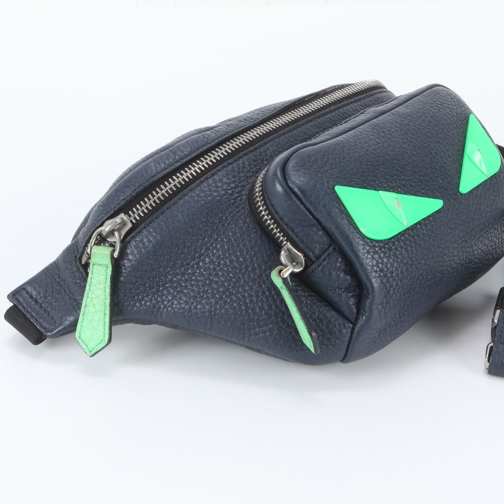 Fendi Bugs Eye Monster Leather 2-Way Belt Bag Crossbody Waist Pouch — view 6