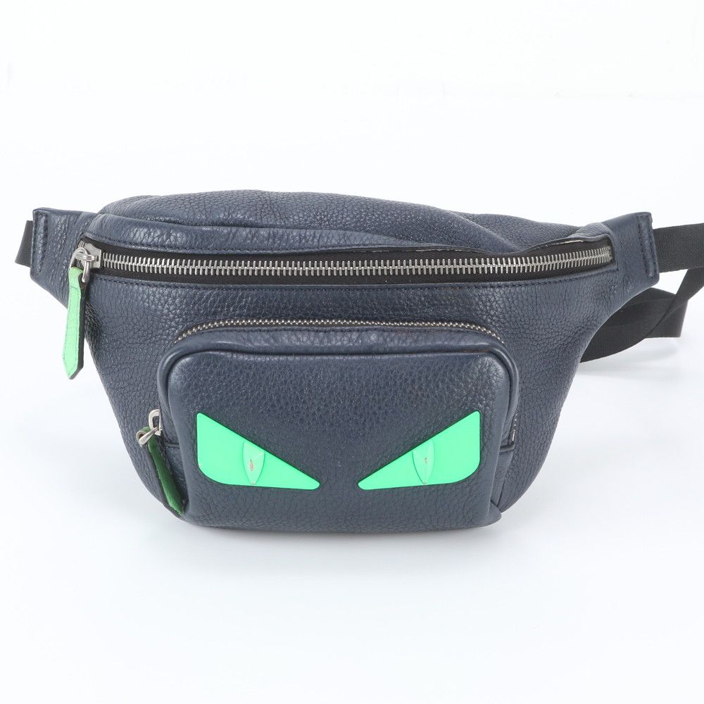 Fendi Bugs Eye Monster Leather 2-Way Belt Bag Crossbody Waist Pouch — view 2