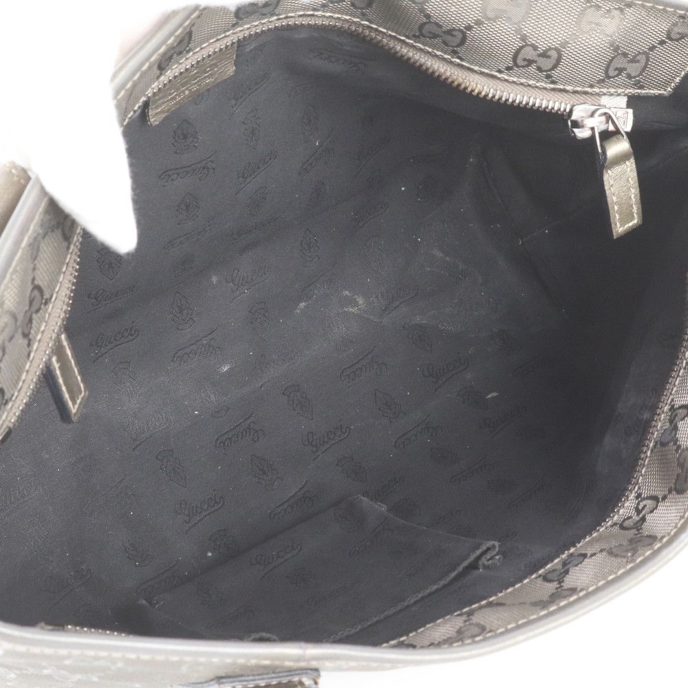 Gucci GG Supreme Leather Nylon Tote Bag Shoulder — view 7