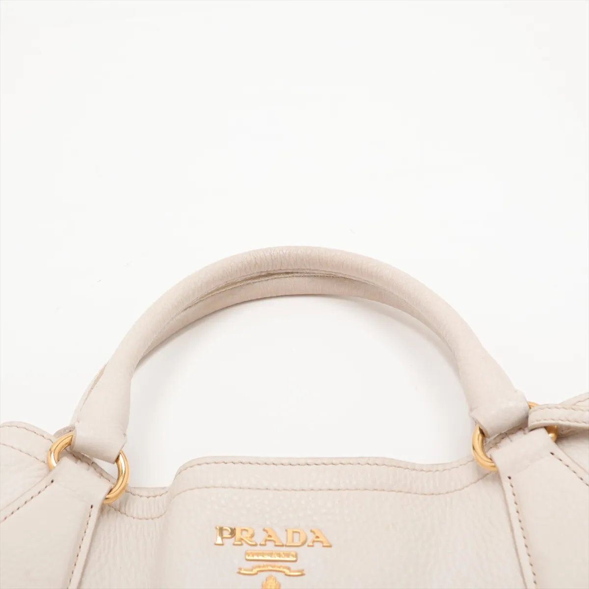 Prada Vitello Daino Leather Shoulder Bag Hand — view 6