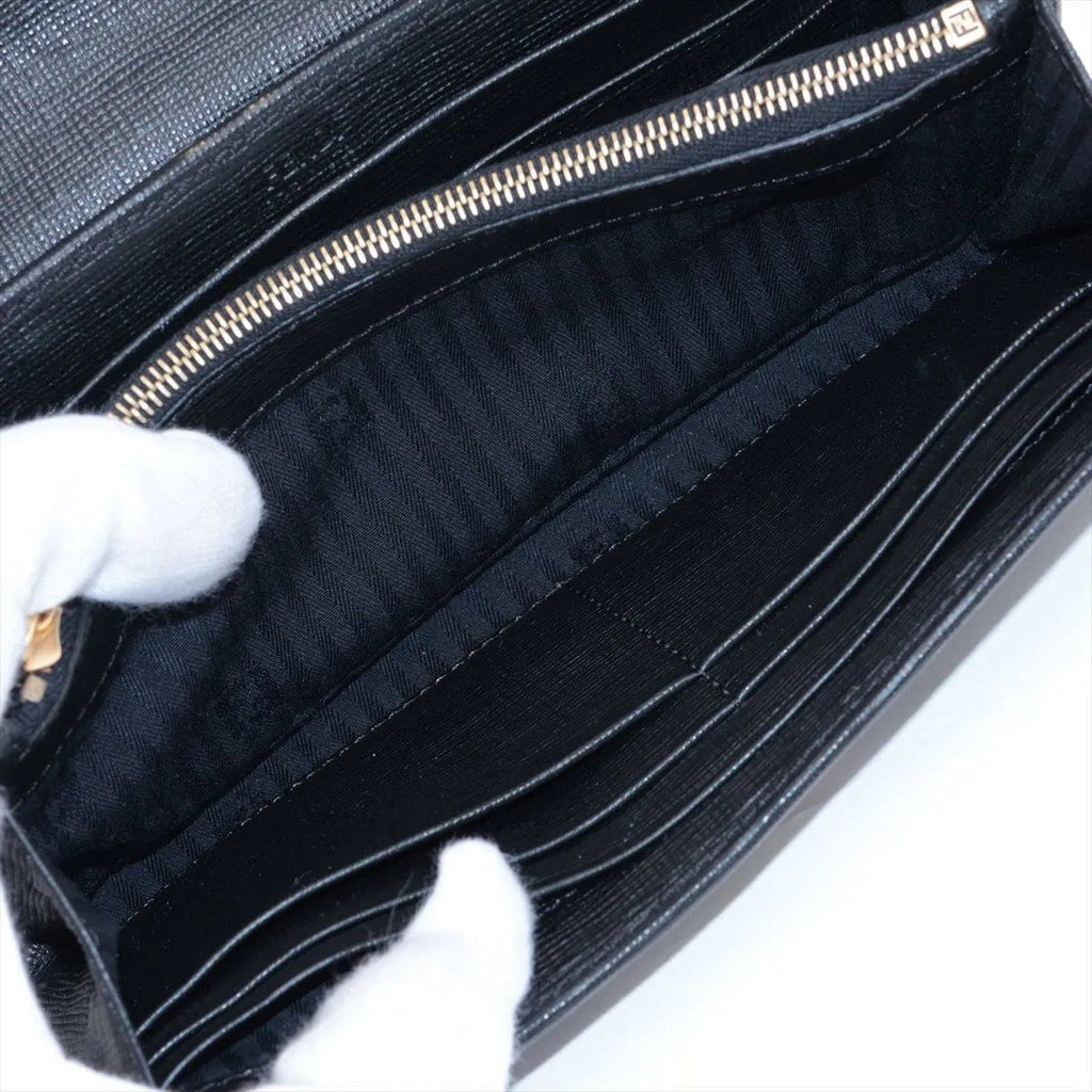Fendi Toujours Leather Wallet Black — view 6