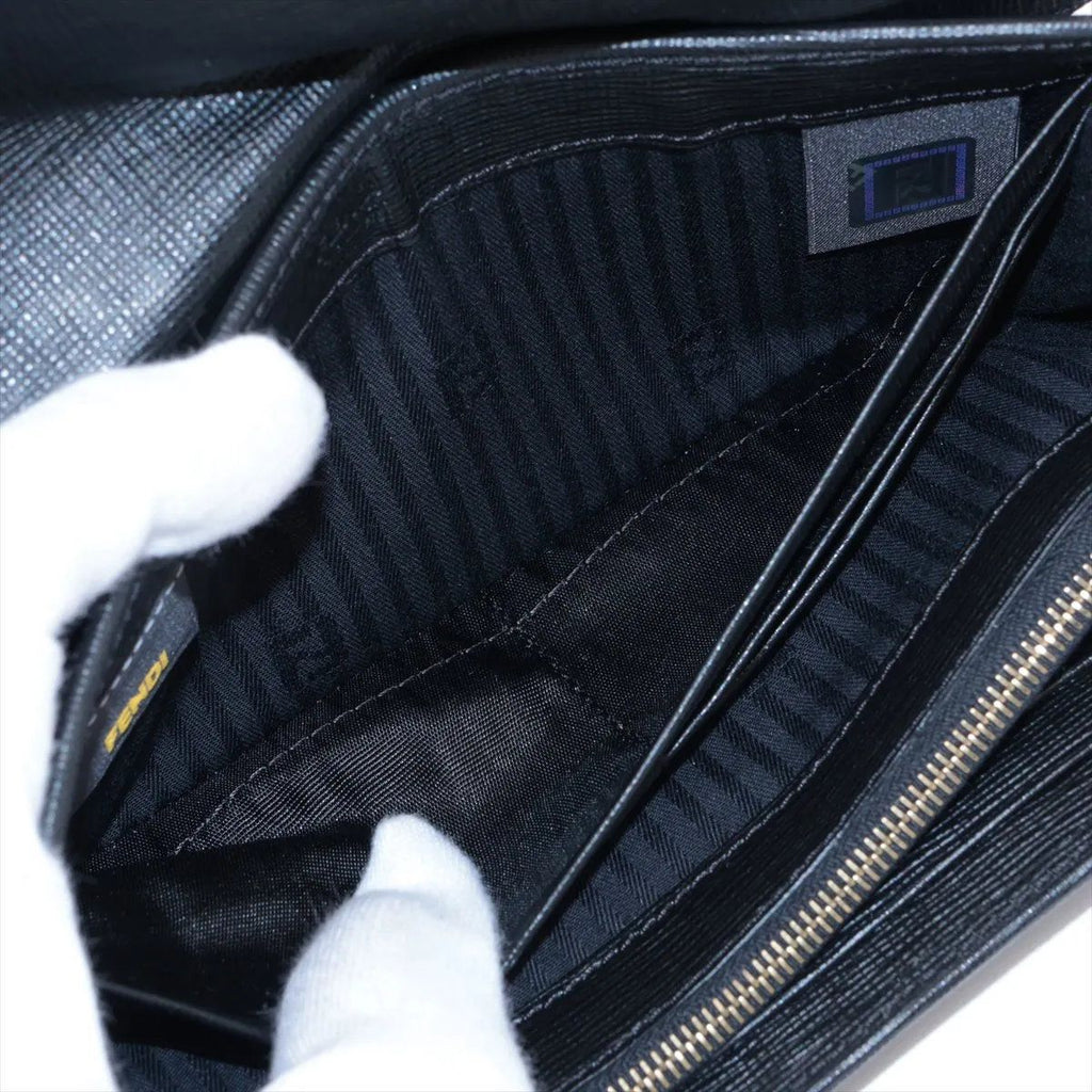 Fendi Toujours Leather Wallet Black — view 4