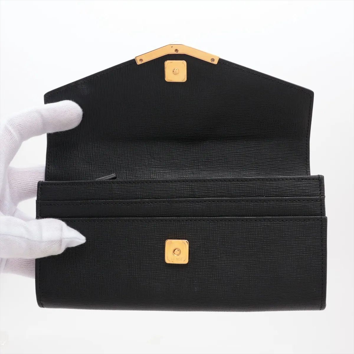 Fendi Toujours Leather Wallet Black — view 3