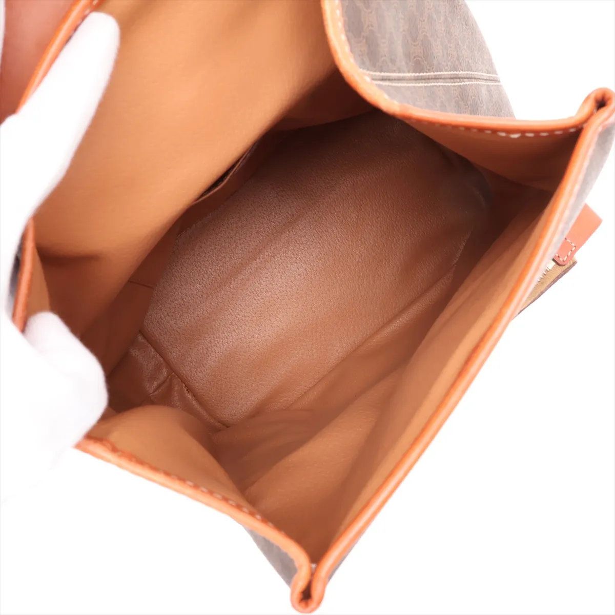 Celine Macadam Leather Backpack Shoulder Bag — view 7