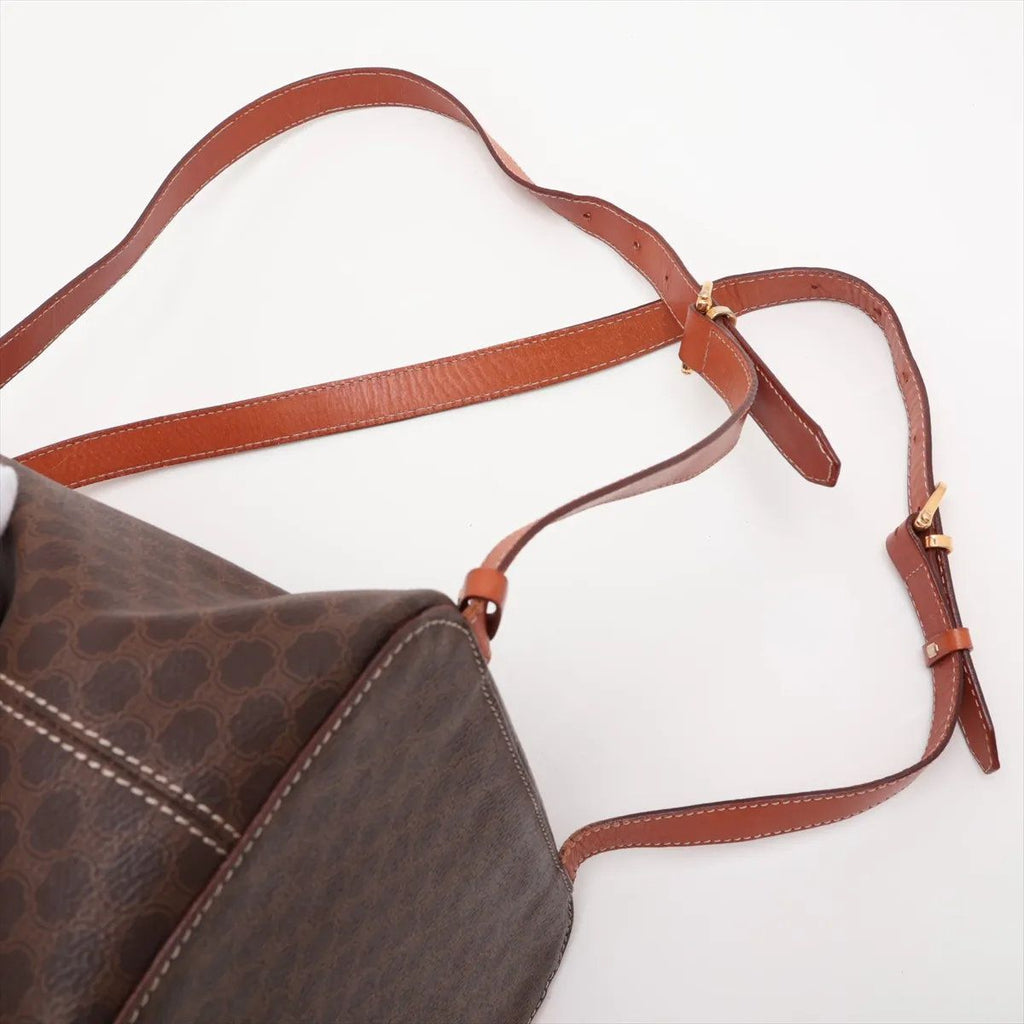 Celine Macadam Leather Backpack Shoulder Bag — view 6