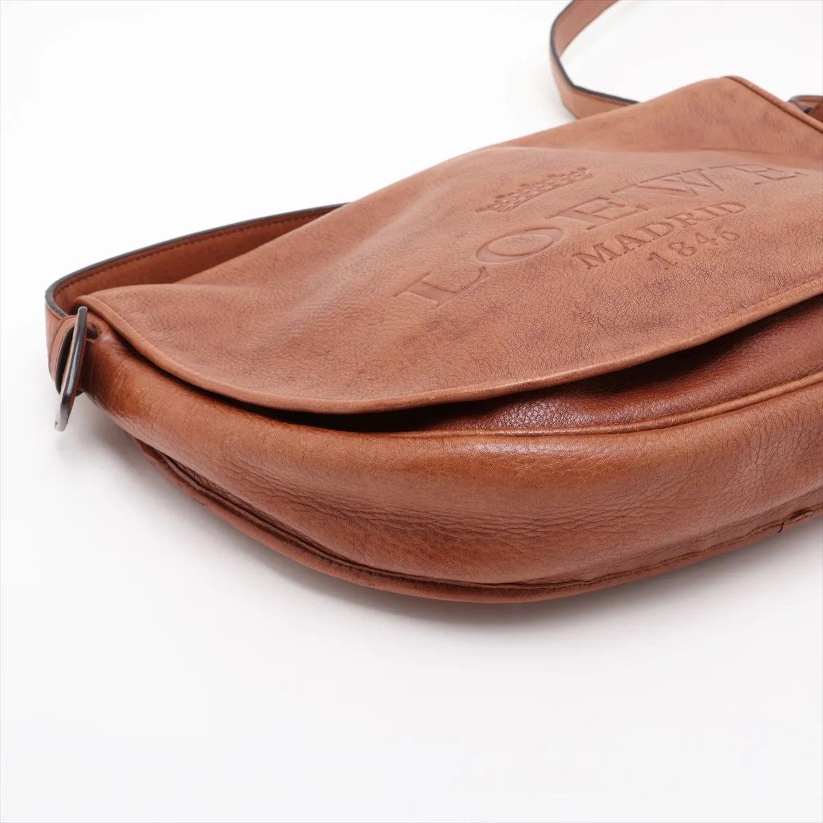 Loewe Leather Shoulder Bag Crossbody Brown — view 4