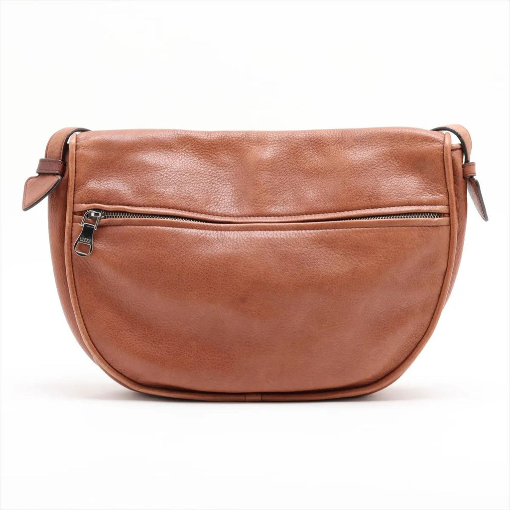 Loewe Leather Shoulder Bag Crossbody Brown — view 2