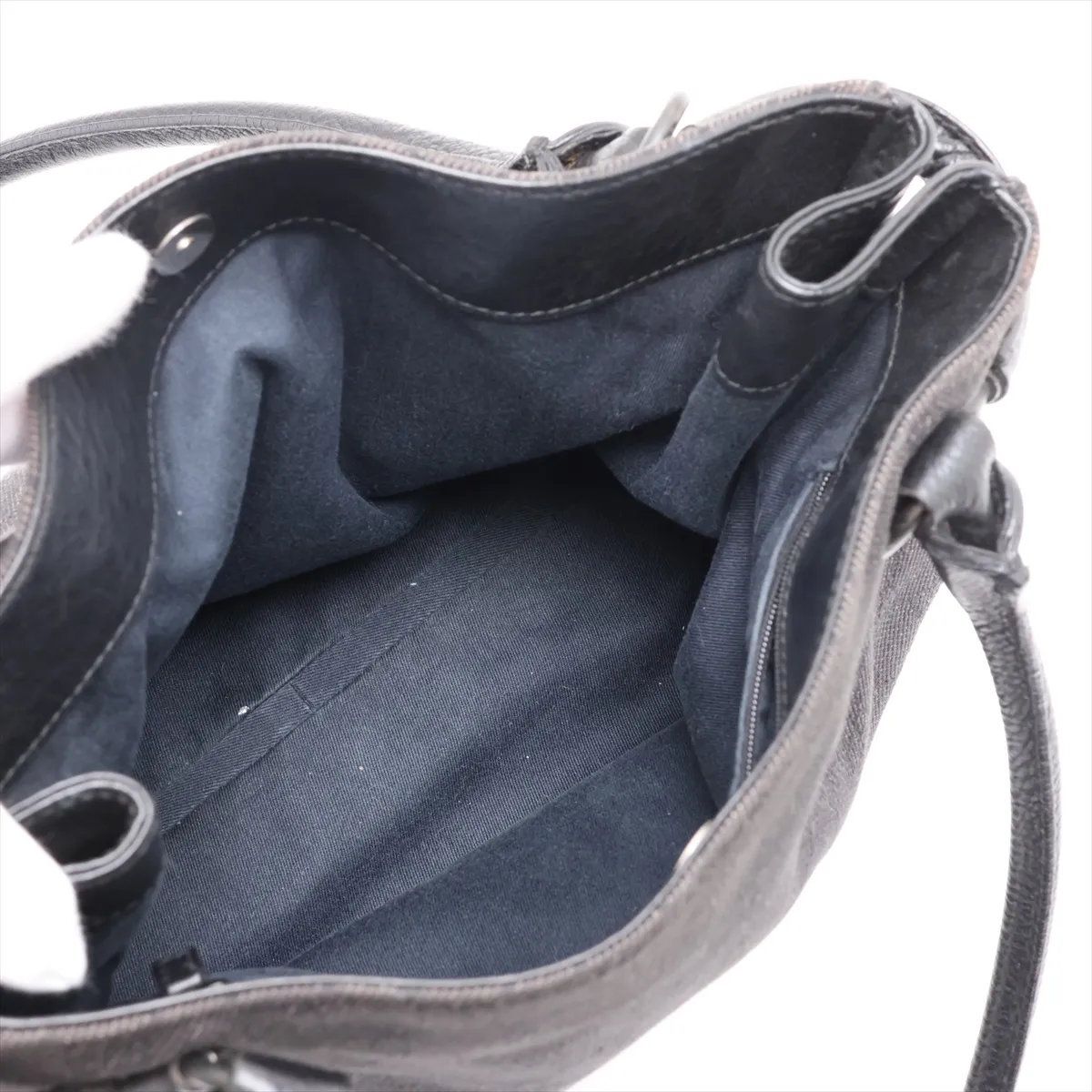 Gucci GG Canvas Leather Shoulder Bag Hand Tote Black — view 7
