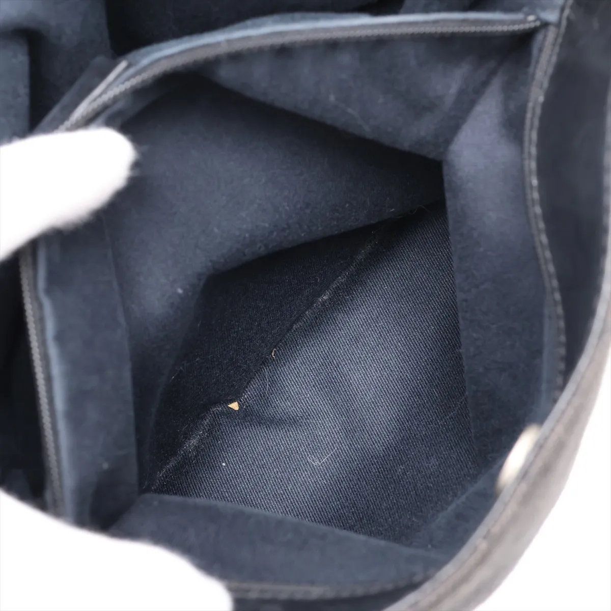 Gucci GG Canvas Leather Shoulder Bag Hand Tote Black — view 8