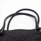 Gucci GG Canvas Leather Shoulder Bag Hand Tote Black — view 6