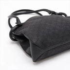 Gucci GG Canvas Leather Shoulder Bag Hand Tote Black — view 4