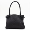 Gucci GG Canvas Leather Shoulder Bag Hand Tote Black