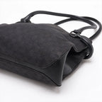 Gucci GG Canvas Leather Shoulder Bag Hand Tote Black — view 3