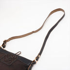 Loewe Anagram Leather Nylon Shoulder Bag Crossbody Brown — view 5
