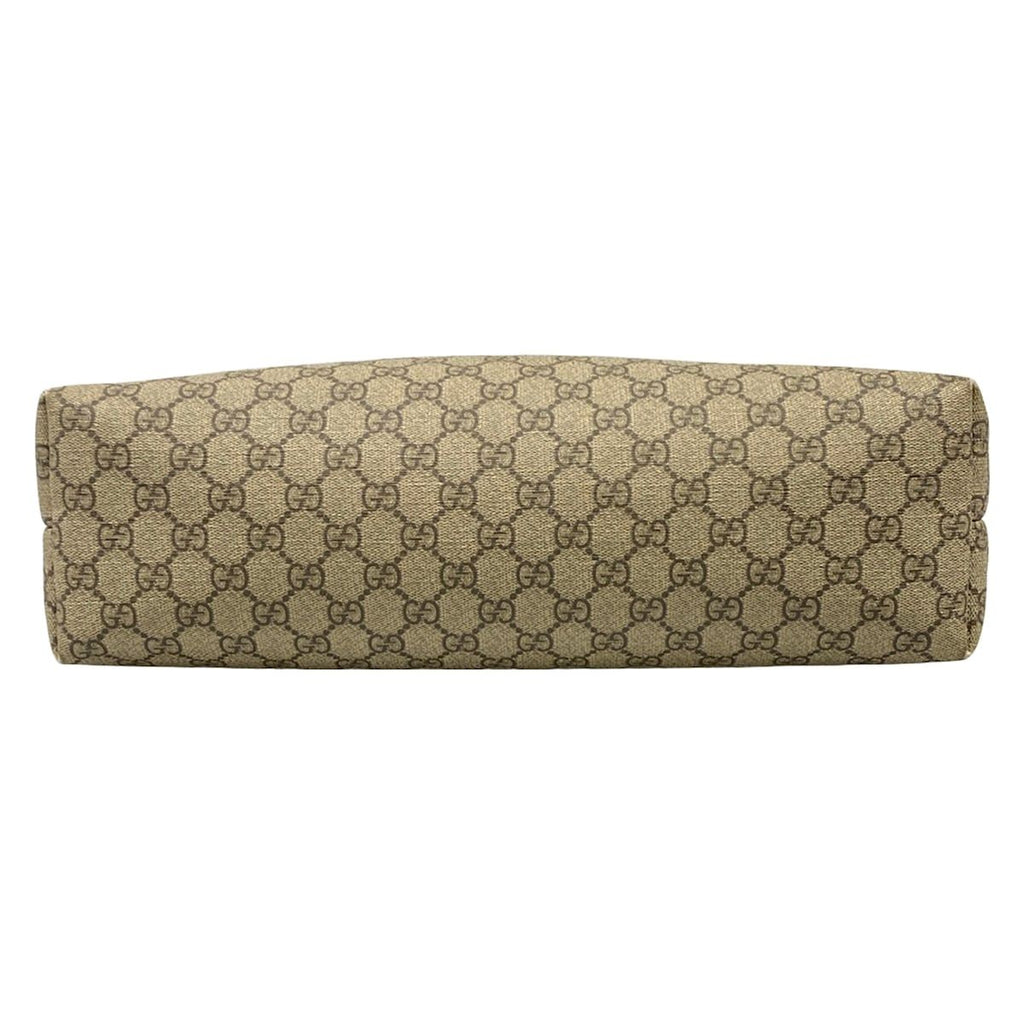 Gucci Tote Bag GG Plus Supreme Sherry Gray Beige Dark Multi Leather — view 5