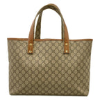Gucci Tote Bag GG Plus Supreme Sherry Gray Beige Dark Multi Leather — view 3