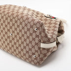 Gucci GG Canvas Leather Handbag Tote — view 3