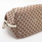 Gucci GG Canvas Leather Handbag Tote — view 4