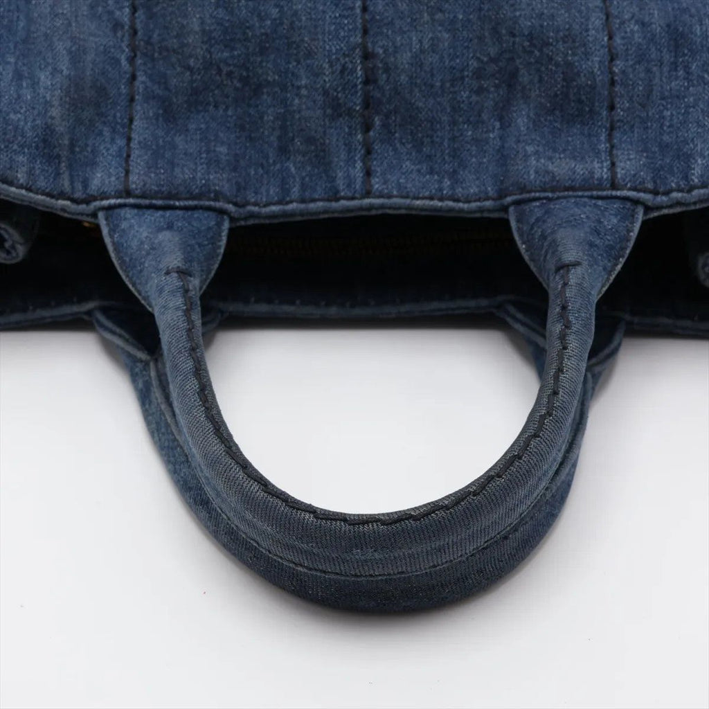 Prada Canapa Denim Blue 2-Way Shoulder Bag Crossbody Hand — view 5