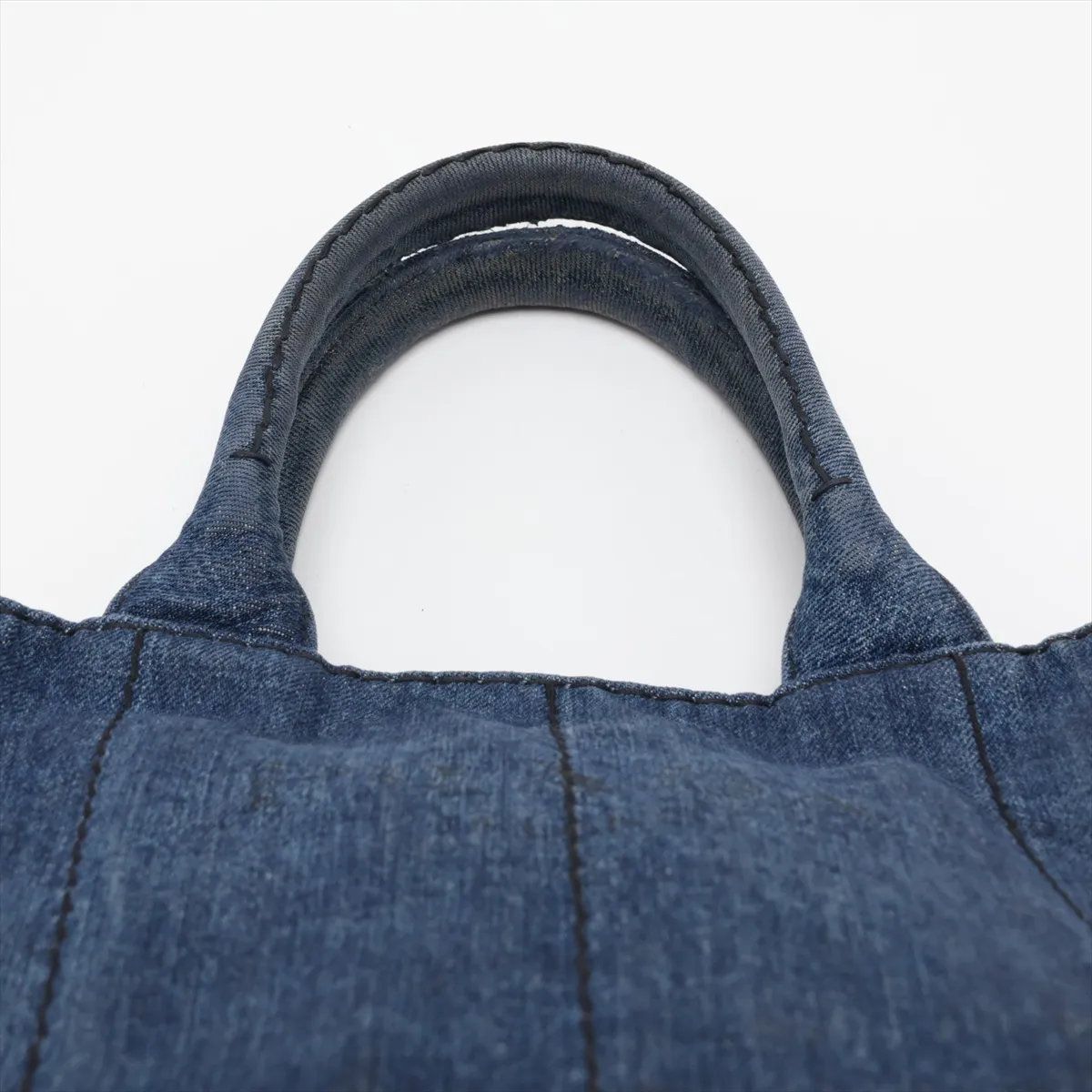 Prada Canapa Denim Blue 2-Way Shoulder Bag Crossbody Hand — view 6