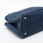 Prada Canapa Denim Blue 2-Way Shoulder Bag Crossbody Hand — view 4