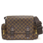 Louis Vuitton Shoulder Bag Reporter Melville Damier Ebene Canvas Gold