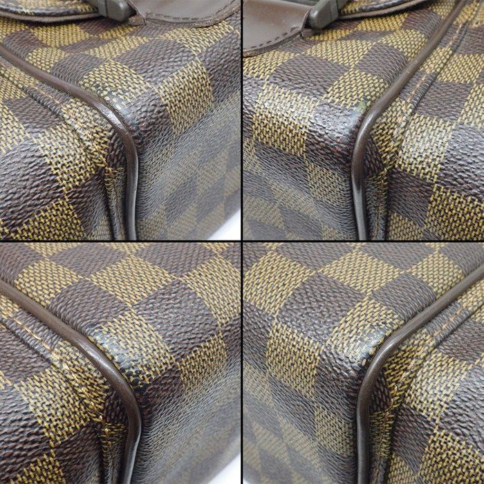 Louis Vuitton Shoulder Bag Reporter Melville Damier Ebene Canvas Gold — view 8
