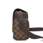 Louis Vuitton Shoulder Bag Reporter Melville Damier Ebene Canvas Gold — view 3
