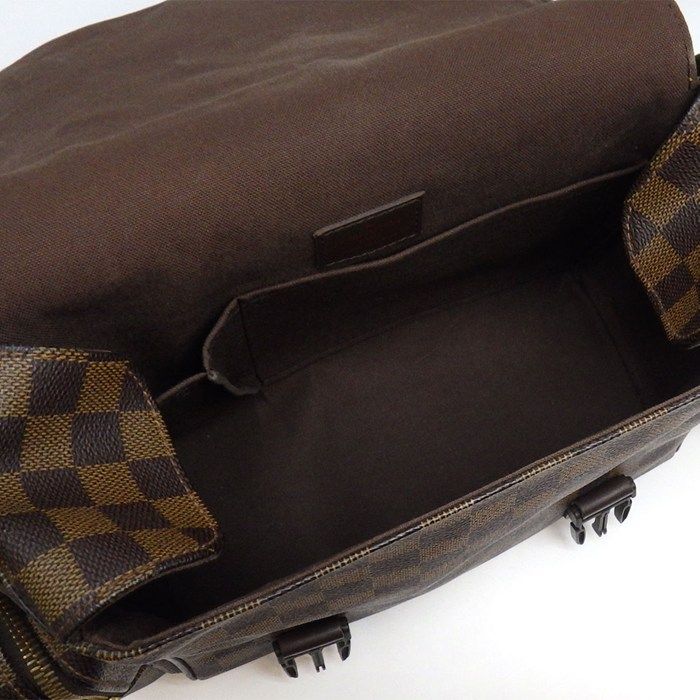 Louis Vuitton Shoulder Bag Reporter Melville Damier Ebene Canvas Gold — view 5