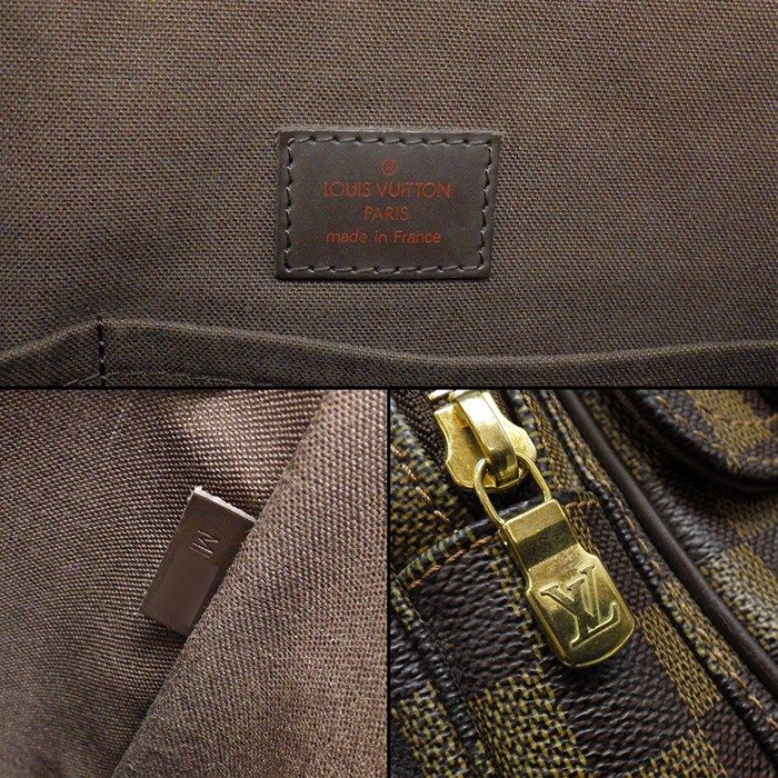 Louis Vuitton Shoulder Bag Reporter Melville Damier Ebene Canvas Gold — view 7