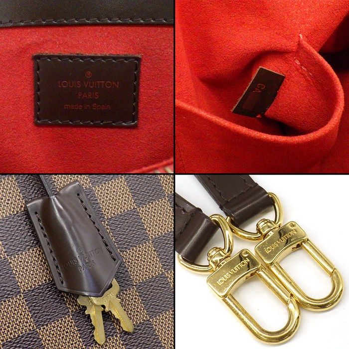 Louis Vuitton Handbag Rivoli MM Brown Damier Ebene Canvas Leather Gold — view 7