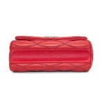Louis Vuitton Shoulder Bag Maltage Rouge Lambskin Silver — view 4