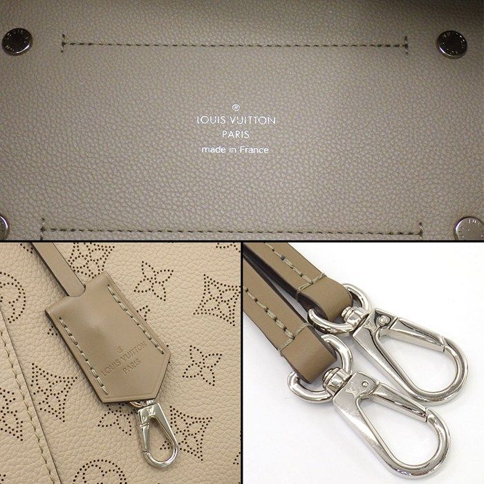Louis Vuitton 2-Way Shoulder Bag 3way Hina PM Galet Mahina Leather Silver — view 7