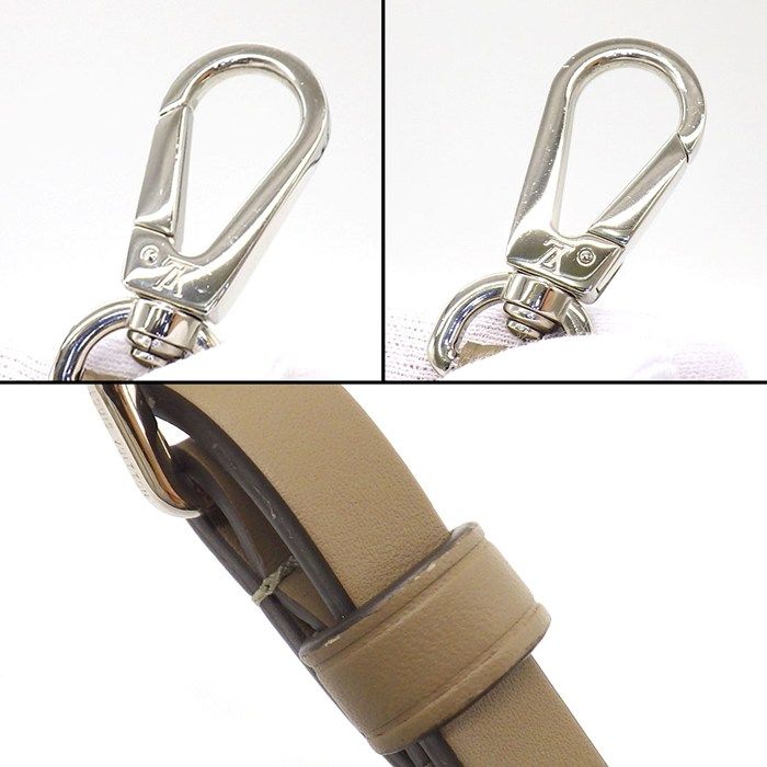 Louis Vuitton 2-Way Shoulder Bag 3way Hina PM Galet Mahina Leather Silver — view 8