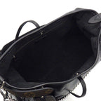 Louis Vuitton Shoulder Bag Carryall Cargo Vibe PM Black Lambskin Silver — view 5